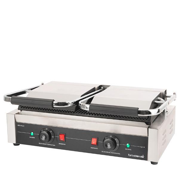 Plancha grill, parrilla de contacto, sandwichera doble PD 3000 RR-RR